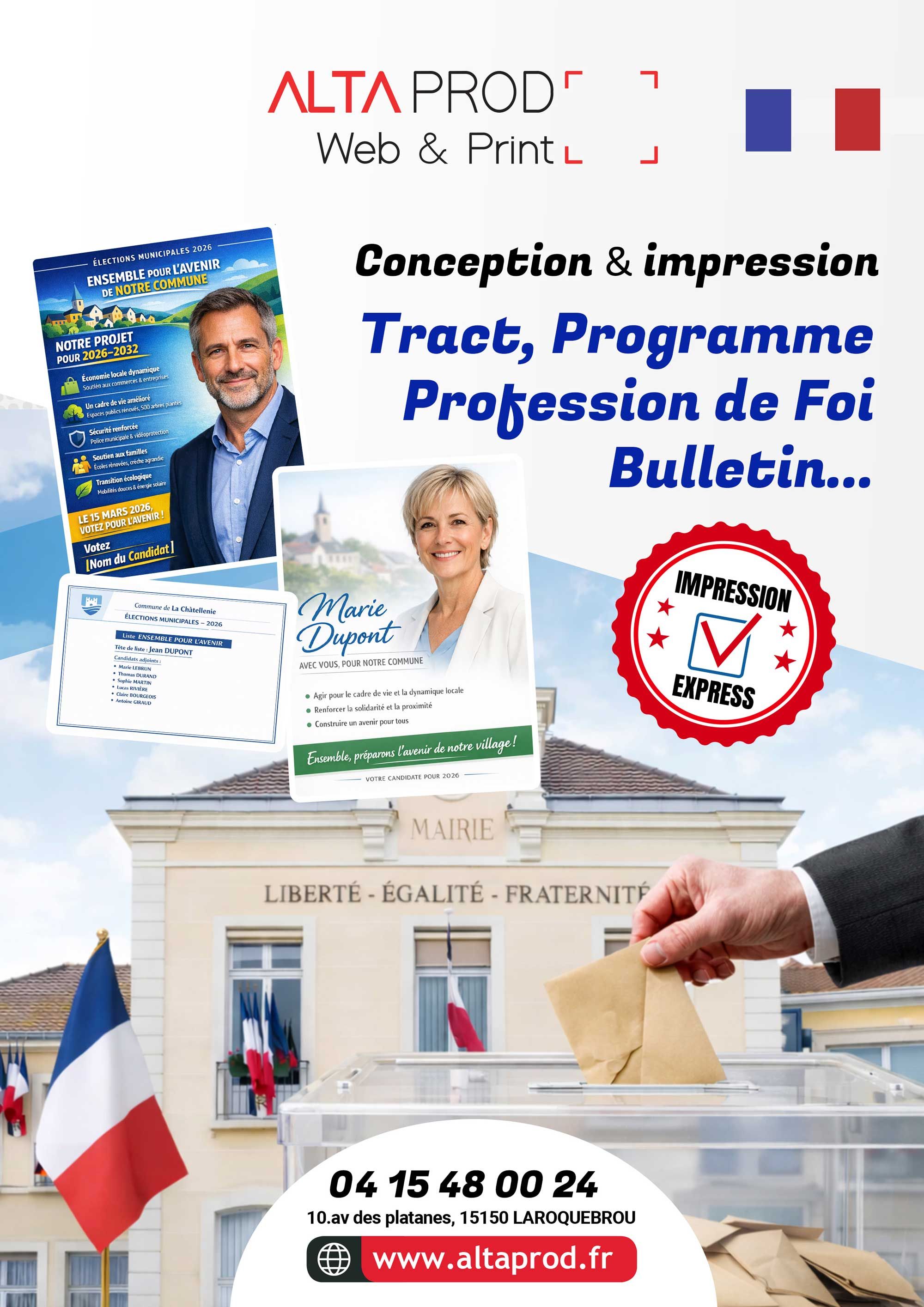 ALTAprod, Agence Web et de Communication (Aurillac-Cantal) réalise vos tote-bag et autres textiles personnalisés